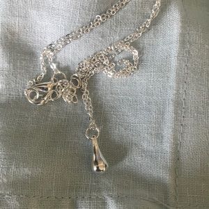 Sterling silver 925 teardrop necklace new